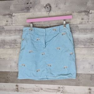 J. Crew Corduroy Dog Print Skirt USED